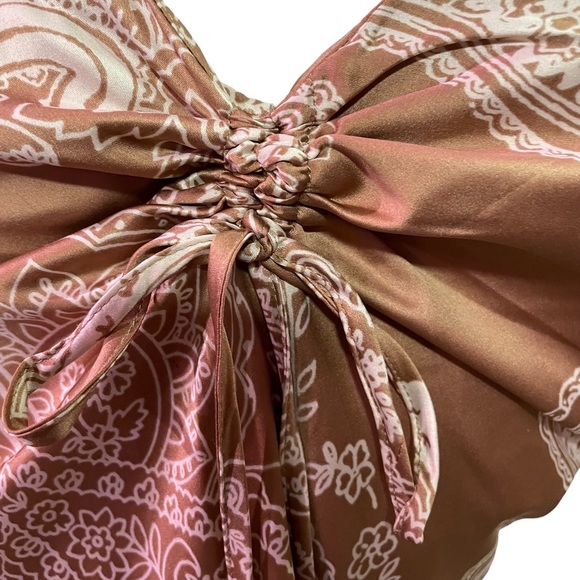 TIMING SLIP DRESS MIDI  SIZE XL COPPER/TAN - Picture 4 of 13